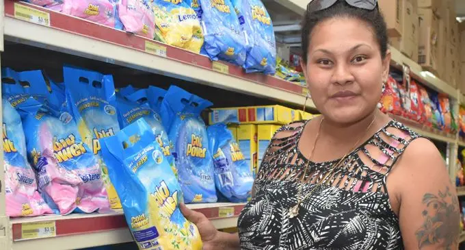 Gloria Halima Waqatabu at MaxValu Supermarket in Nadi on August 20, 2018
