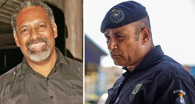 The People’s Alliance general secretary, Sakiasi Ditoka and Commissioner of Police, Brigadier-General Sitiveni Qiliho.