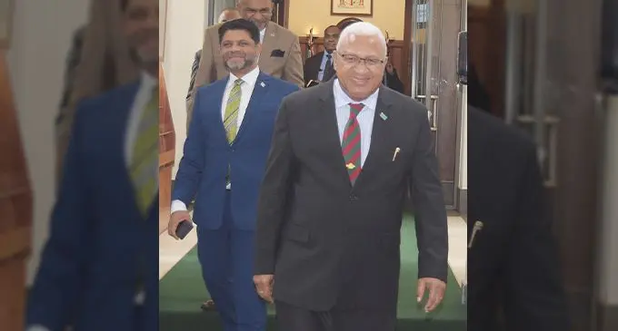 Voreqe Bainimarama and Aiyaz Sayed-Khaiyum