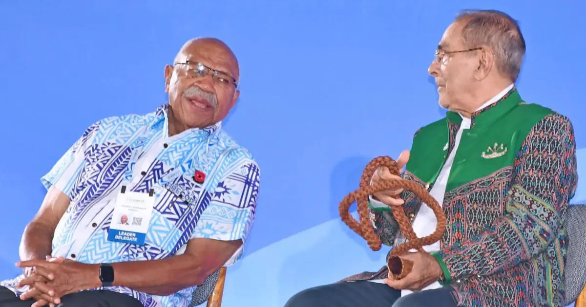 Prime Minister Sitiveni Rabuka with Timor-Leste President Jose Ramos-Horta. Photo: Fiji GOVT