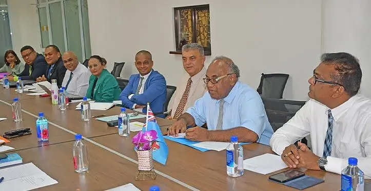 Public Service commission Chair Luke Rokovada, (second from right), with Permanent Secretaries and government officials during the Permanent Secretaries Forum on March 23, 2023. Photo: DEPTFO News