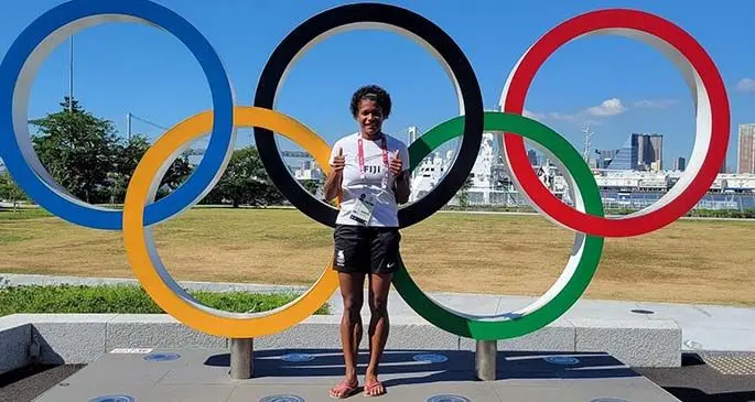 Laisana Likuceva during the 2020 Tokyo Olympics Games.