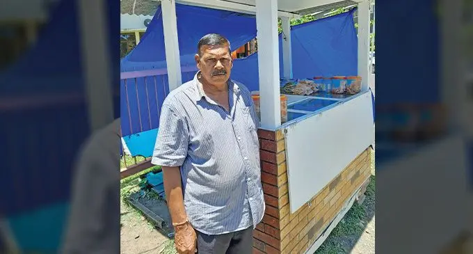 Mahendra Kumar Standing beside his Stall at 69 Gladstone Road Suva in Suva on December 20, 2022. Photo: Sosiveta Korobiau