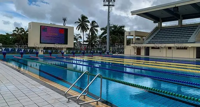The newly Fiji Aquatic Centre. 