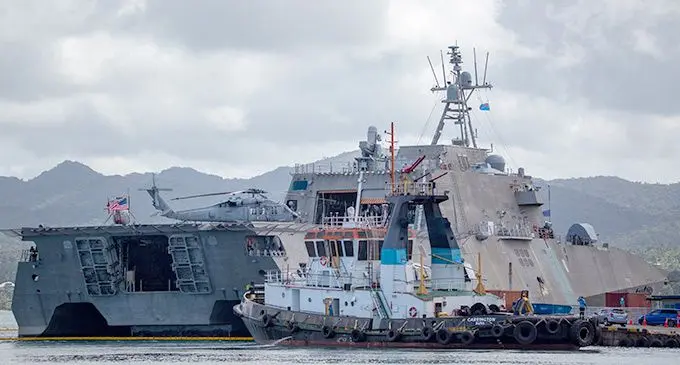 United States Navy’s Independence-class littoral combat ship USS JACKSON berthed at Port of Suva on September 13, 2022. Photo: Leon Lord