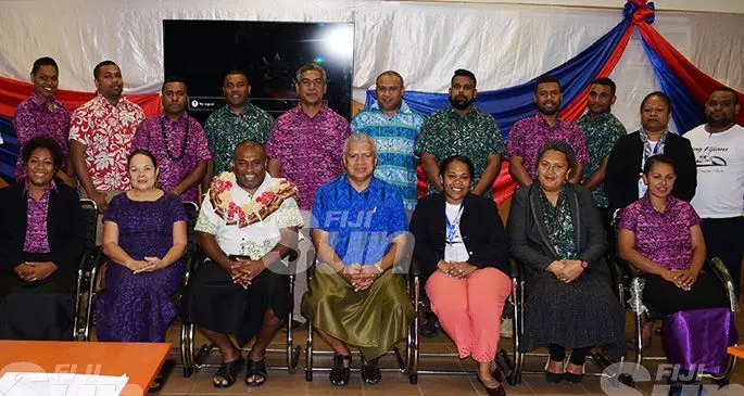 Minister for Health and Medical Servicers Dr Iferemi Waqainabete (sitting third left) with participants during National Biomedical Engineering workshop on September 28, 2019. Photo: Ronald Kumar