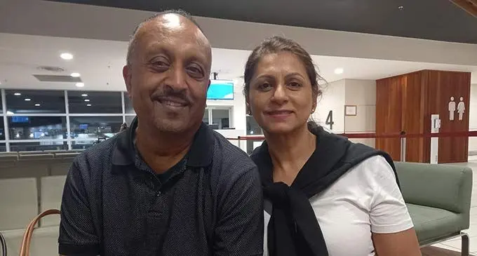 Ajendra Prasad and his wife Sharin Prasad returned to Canada last night .
