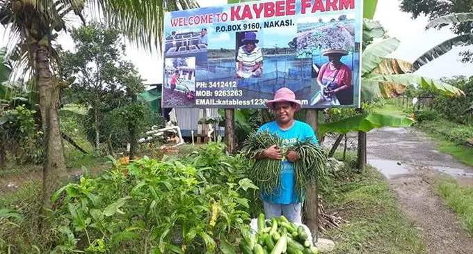 Katarina Baleisuva, the owner of Kaybee Farm in Nakasi.