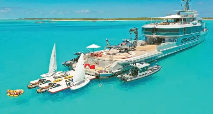 Superyacht Bold is owned by billionaire German industrialist Guido Krass. 