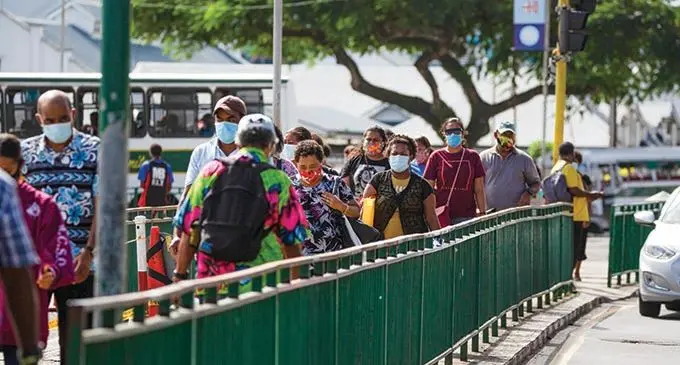 More Fijians are wearing masks when they are out and about in Suva.  Photo: Leon Lord