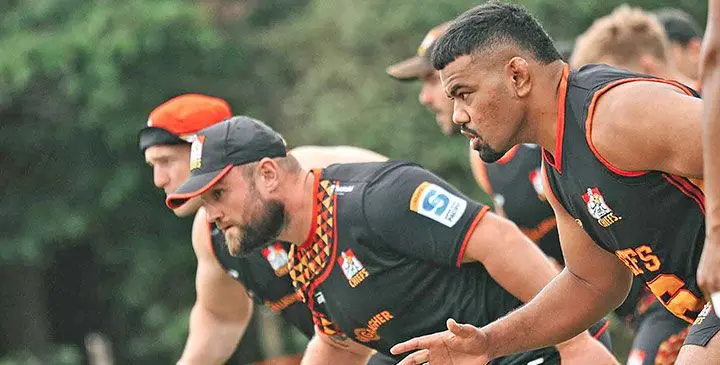 Chiefs and All Blacks powerhouse hooker Samisoni Taukei’aho (right) during their training session. This is his first match after undergoing rehab for an Achilles injury. Photo: Chiefs