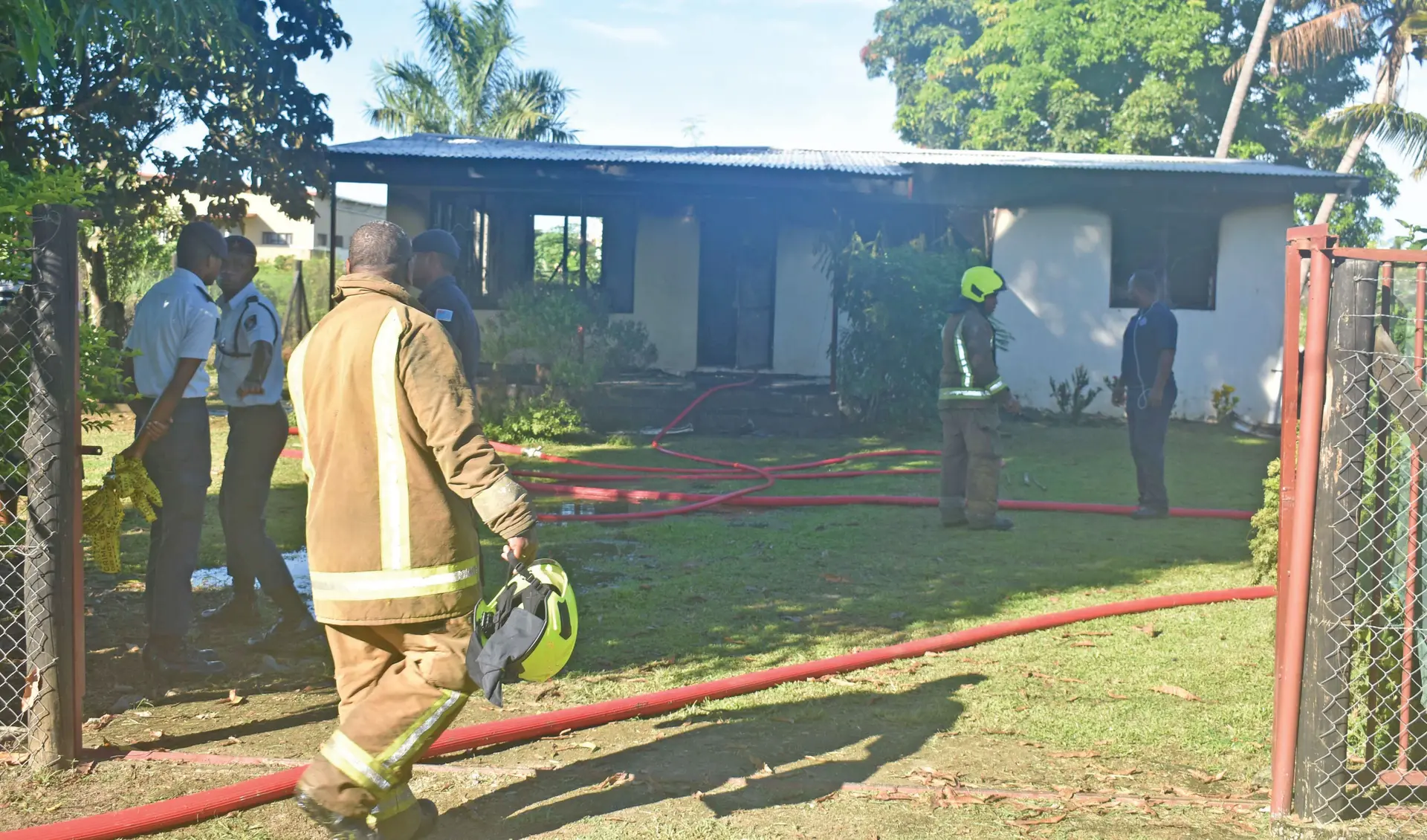 Police and the National Fire Authority are doing a joint investigation on the cause of the house fire at Navakai, Nadi. Photo: Waisea Nasokia