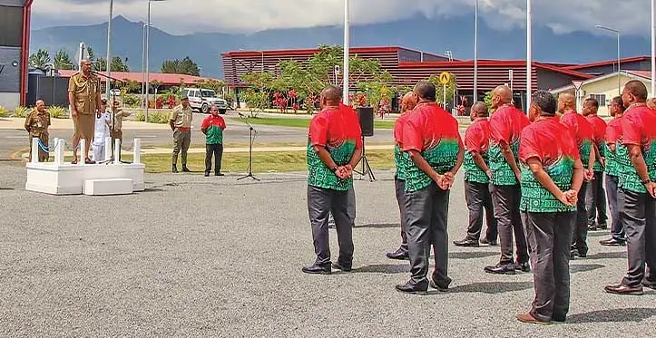The Commander Joint Task Force Command, Brigadier-General (Brig-Gen) Manoa Gadai, farewelled the Commanding elements of the Second Battalion Fiji Infantry Regiment (2FIR) Batt 42, who will serve under the Multinational Force and Observers (MFO) in Sinai. Photo: RFMF Media Cell
