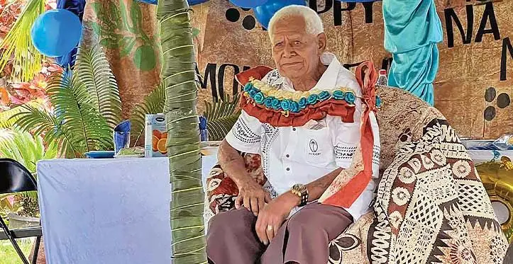 Na Momo na Tui Vuda, Ratu Eparama Kitione Tavaiqia during his 93rd birthday celebration.