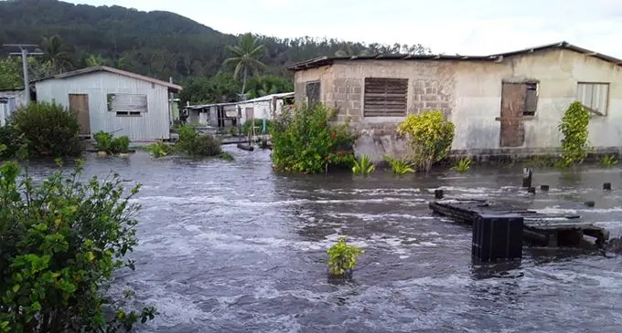 Tidal waves that surprised villagers in Narikoso, Kadavu.  Photo: Kelepi Saukitoga