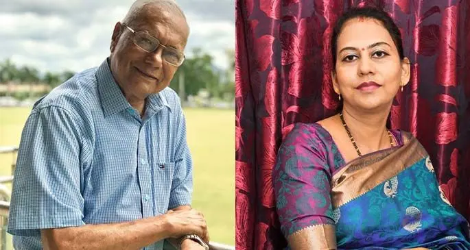 Amraiya Naidu and the new acting principal of Adi Cakobau School, Barti Singh.