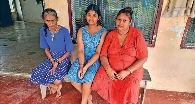 Family members from left: Bijma Wati, Parveshni Chand and widow, Ashni Lata at their home in Boca, Bulileka, outside Labasa, on January 11, 2022. Photo: Sampras Anand