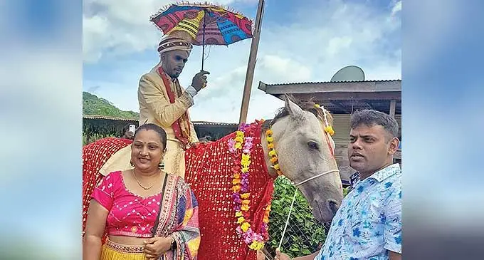 Avnil Prasad on horseback at Doidoi Settlement, Seaqaqa, Macuata on January 27, 2024.