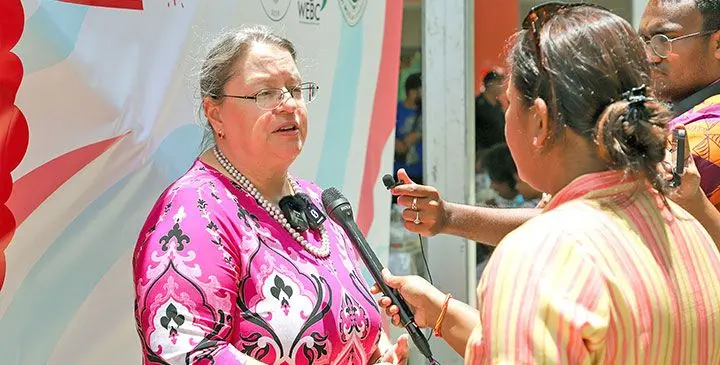 U.S Ambassador to Fiji Marie C. Damour during an interview.