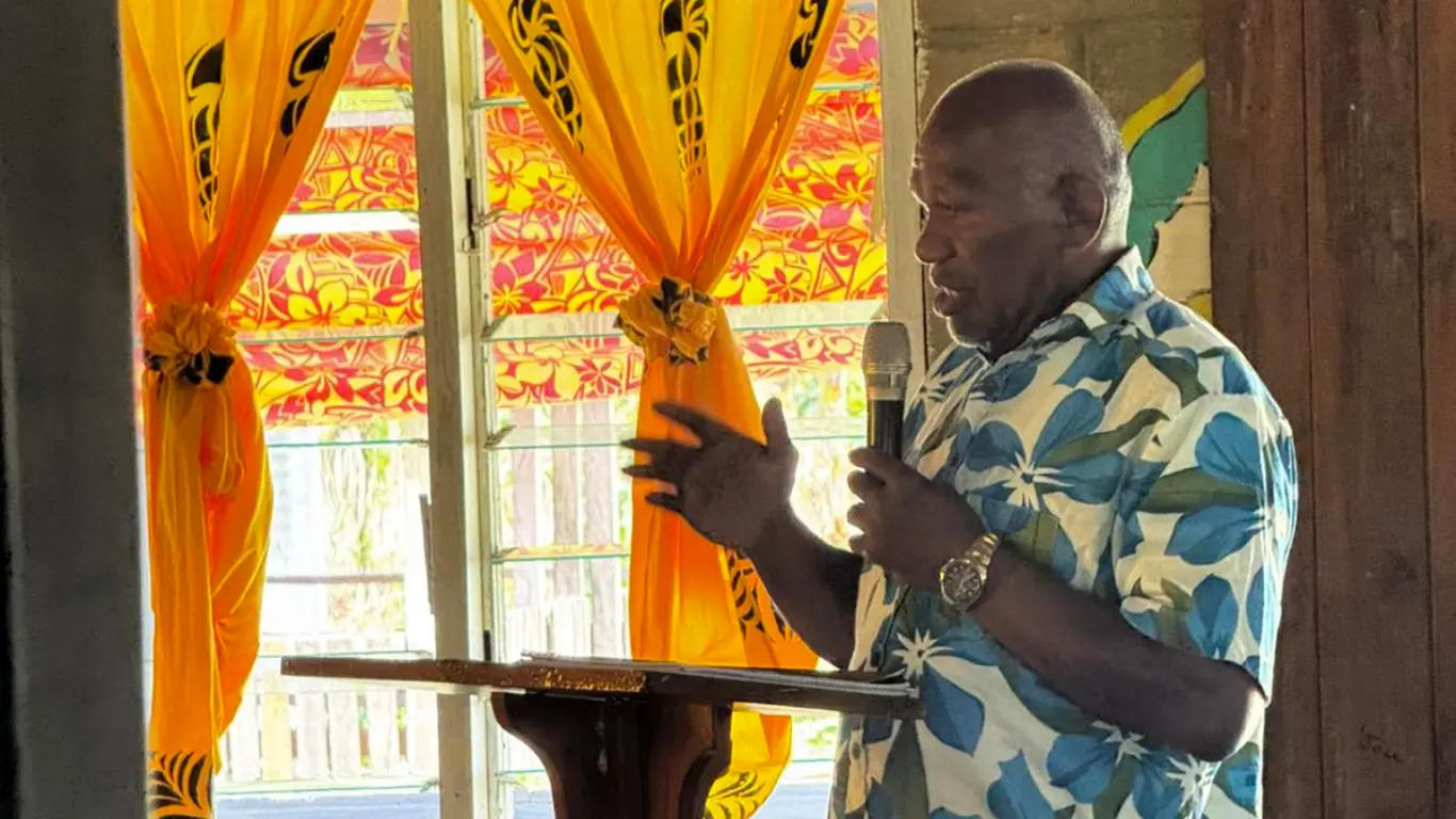 Waisake Rabulia, of Naibulini while speaking during the consultation at Wailotua Village in Wainibuka on October 21, 2026.