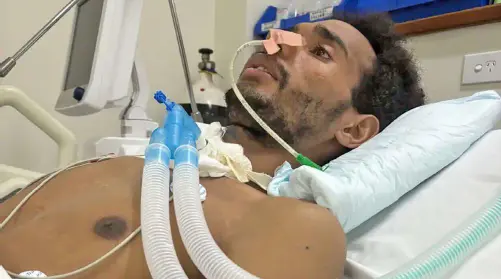 (PHOTO SUPPLIED & APPROVED BY FAMILY FOR PUBLICATION) Jonathan Lui in hospital after he was involved in a car accident along Velau Drive, Kinoya, in Nasinu on September 25, 2024.