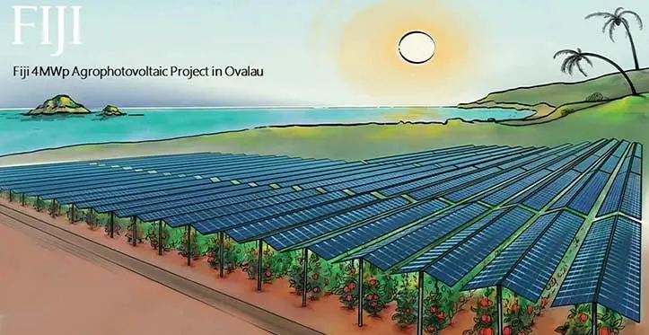An agriculture-based solar farm model designed for Ovalau.