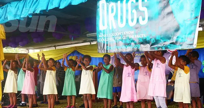Year Three Veiuto Primary School students during their performance on October 25, 2019. Photo: Kelera Sovasiga