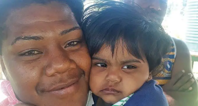 Miracle baby’ Samaira Kumar, with one of the women who helped look after her when she was found in the Nausori Highlands on August 28, 2019. Photo: Waisea Nasokia