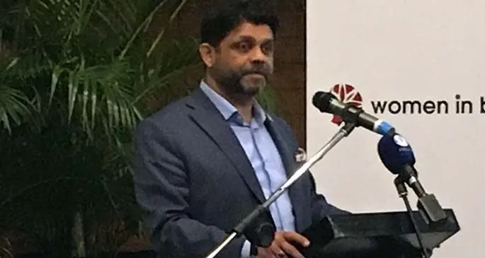 Attorney-General and Minister for Economy Aiyaz Sayed-Khaiyum at the Fiji Chamber of Commerce and Industry’s post budget discussion in Suva, which was based on the theme Fiji’s Economic Recovery Plan.