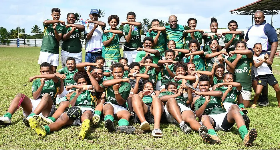 Tailevu women's rugby team.