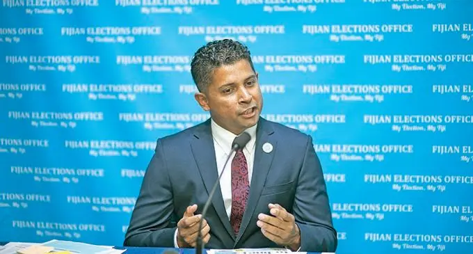 Supervisor of Elections office Mohammed Saneem on March 22, 2021.  Photo: Leon Lord