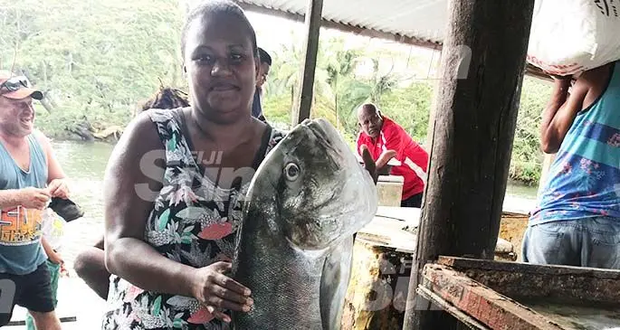 Mereseini Dilule at her fish stall at the Labasa market on Saturday. Photo: Laisa Lui
