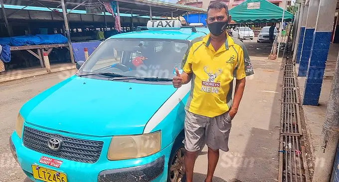 Taxi operator, Sachin Lal, is hopeful that 2022 brings a positive turnaround in economic activity for Labasa and their taxi union. Photo: Sampras Anand