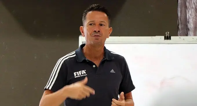 Angelo Schirinzi at Fiji FA headquarters on April 25, 2022. Photo: Fiji FA Media