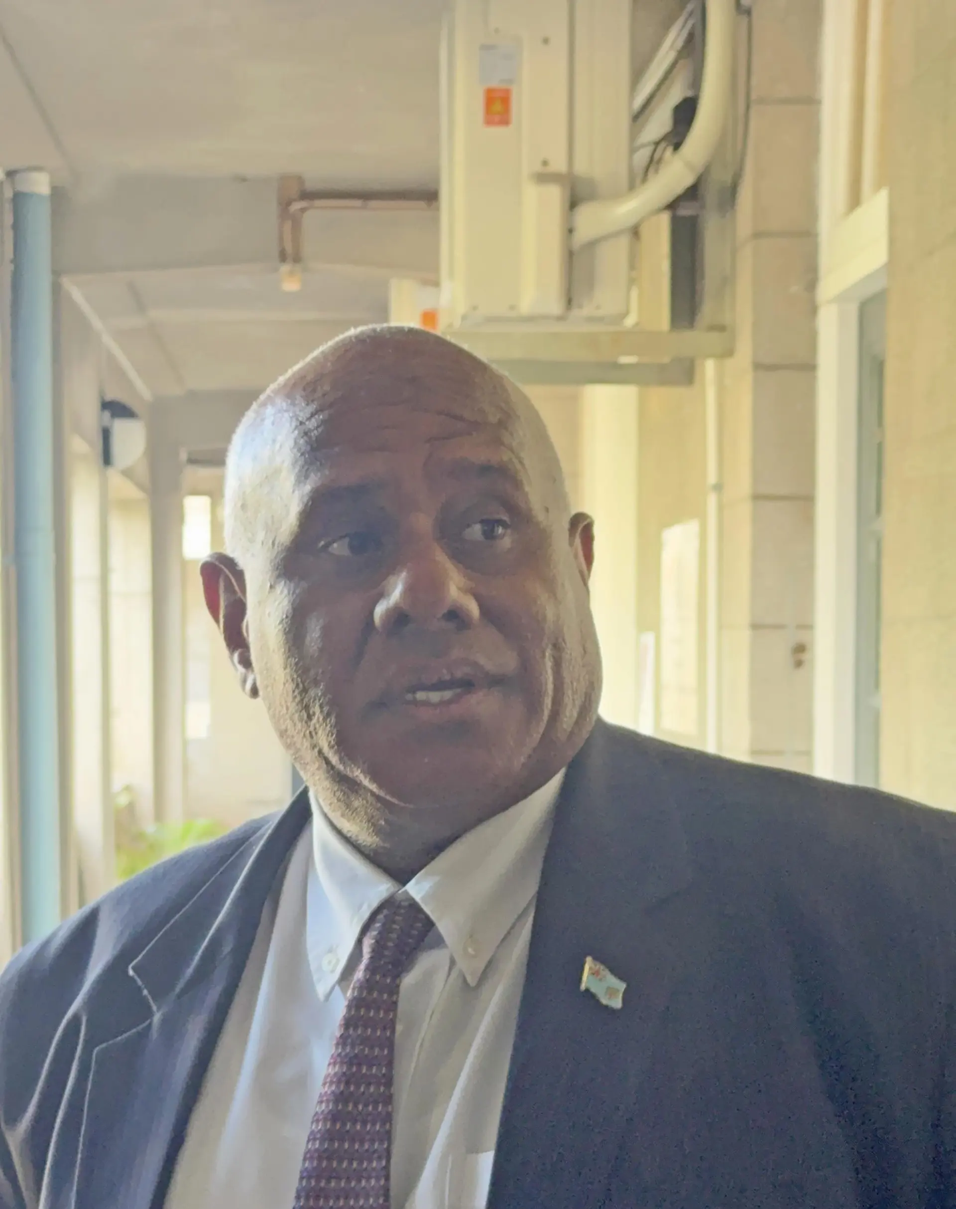 Chief Registrar Tomasi Bainivalu outside the Judges Chamber on March 5, 2026