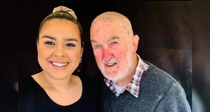 Irinieta Mackinlay with her father, Alan Mackinlay.