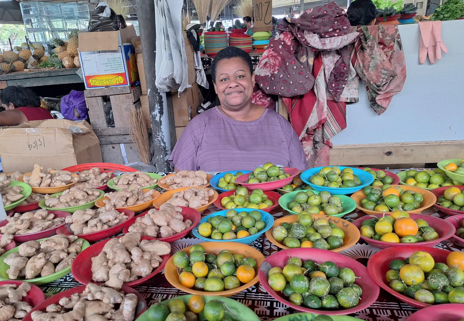 Nadi Market vendor Vani Adi is paying up to three times more for some vegetables as dry conditions reduce supplies, but she says vendors cannot pass the full cost on to customers already facing higher prices.