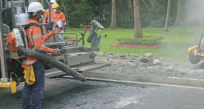 Roadworks were done because of potholes on public roads that might be an inconvenience to motorists. Photo: Jone Salusalu