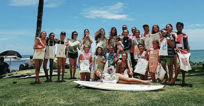 Girls who have taken up surfing and are now part of the Fiji Surfing Association. Photo: Masada Vuikadavu