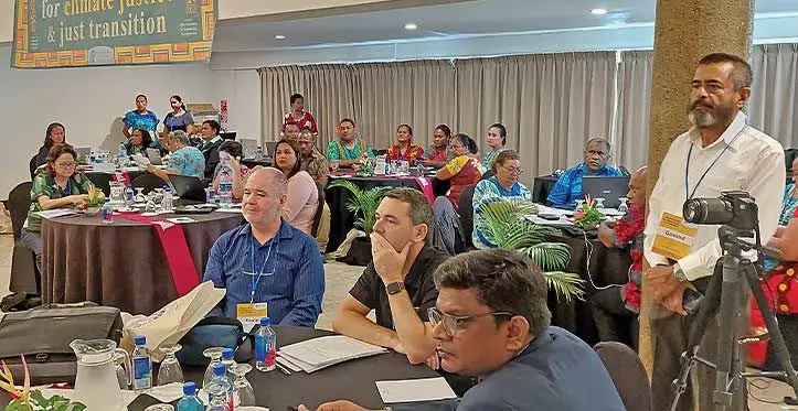 Participants of the Education for Climate Justice and Just Transition Conference on May 23, 20, at the Tanoa Waterfront Hotel in Lautoka. Photo: Salote Qalubau