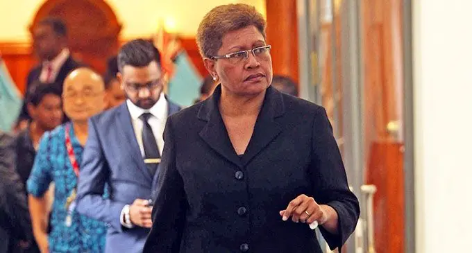 Parliament of Fiji Sectretary-General Viniana Namosimalua.  