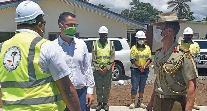 Australia’s Minister for International Development and the Pacific, Senator Zed Seselja at the Blackrock Peacekeeping and Humanitarian Assistance and Disaster Relief Camp in Nadi on November 15, 2021.  Photo: Waisea Nasokia