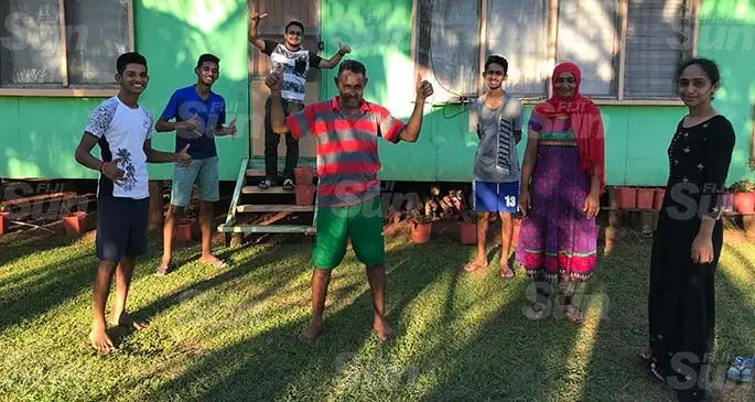The Ali family outside their family home in Soasoa are happy that the lockdown has been lifted on May 3,2020. Photo: Laisa Lui