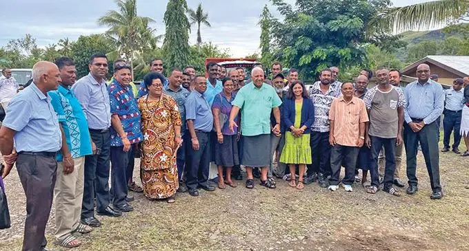Prime Minister Voreqe Bainimarama with Government officials, stakeholders and sugarcane growers on October 15, 2020.  Photo: Office of the Prime Minister