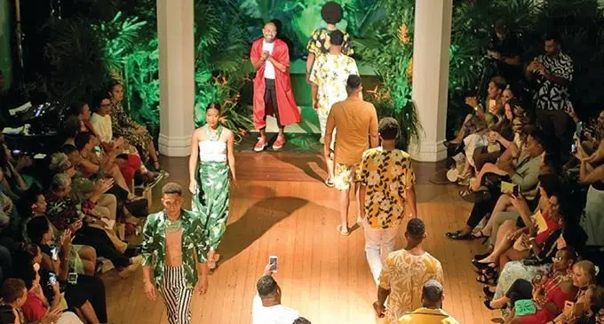 Models wearing Temesia Tuicaumia designed outfits during the Wearing Fiji Fashion Show at the GPH on September 5, 2020.   Photo: Bau