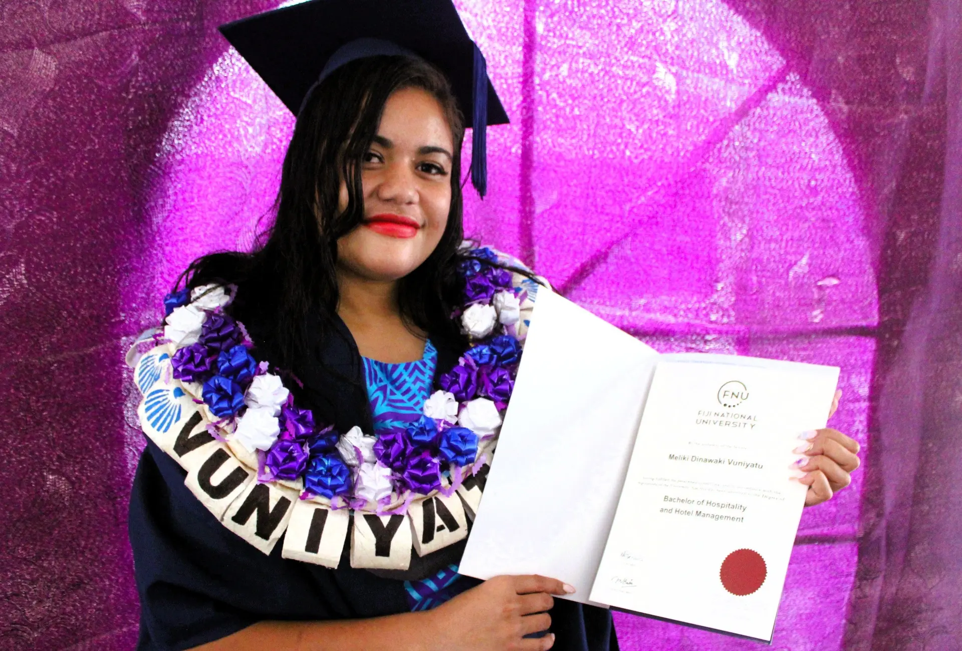 Fiji National University graduate Meliki Vuniyatu.