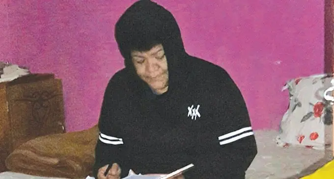 Taina Naulivou Verekauta during her isolation at her home