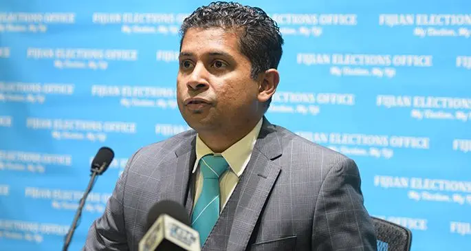 Registrar of Political Parties and Supervisor of Election Mohammed Saneem.  Photo: Ronald Kumar.