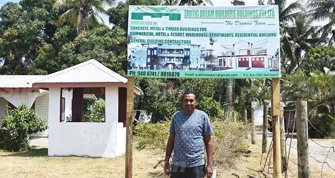 Anand Pillay at his timber yard in Wailoaloa, Nadi. Photo: Mereleki Nai