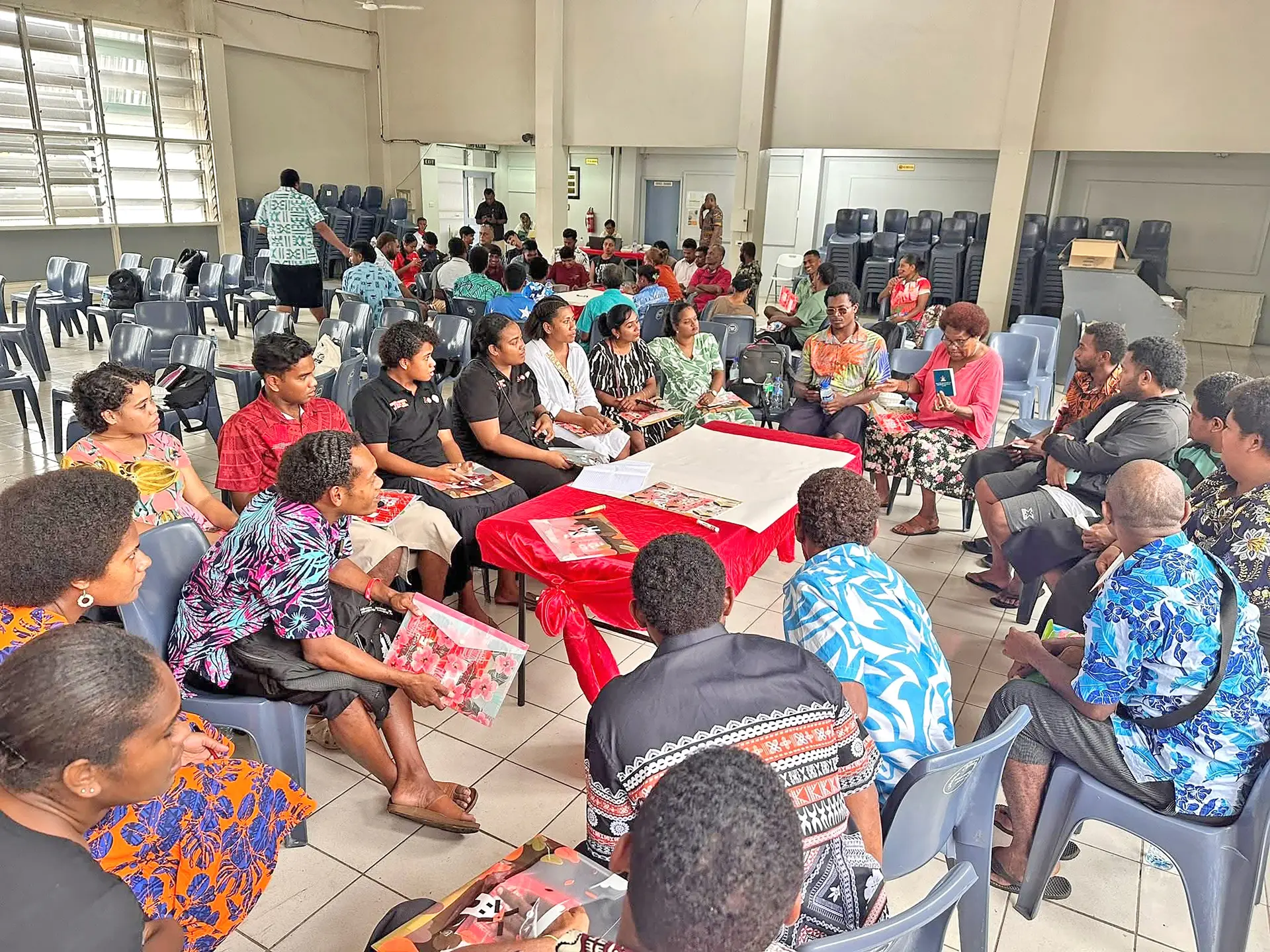 Young people at the consitution review consultations at the Civic Centre in Labasa on May 13, 2026.